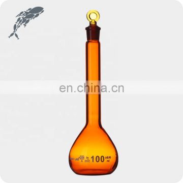 JOAN Lab Amber Volumetric Flask With Glass Stopper