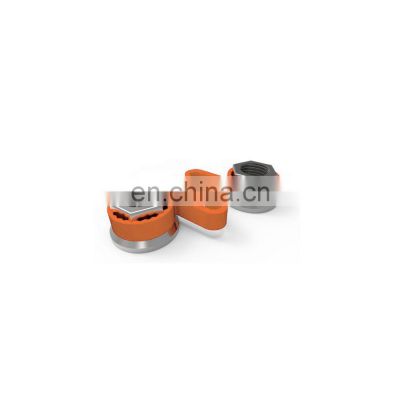 Loose wheel nut indicator with retention eyelets   32mm*105mm orange color 48 teeth PA