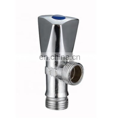 Bathroom Chrome plated and polished Triangle toilet angle valve stop cock for water heater