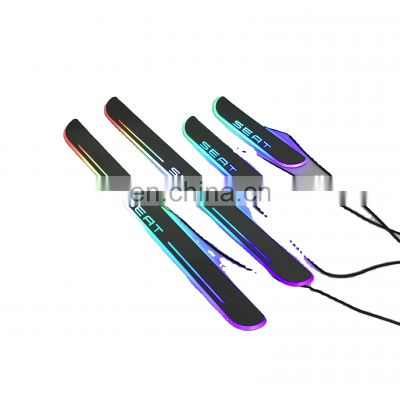 Led Door Sill Plate Strip step light door decoration step for seat dynamic sequential style