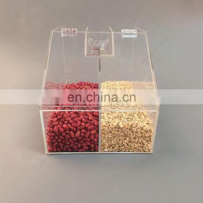 plastic food dispenser wholesale custom clear acrylic bulk food bin
