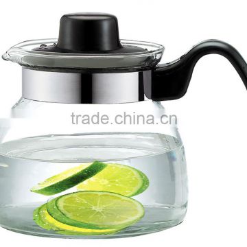 best drink ware borosiliacte glass kettle hot sale clear glass pot pyrex glass water pot