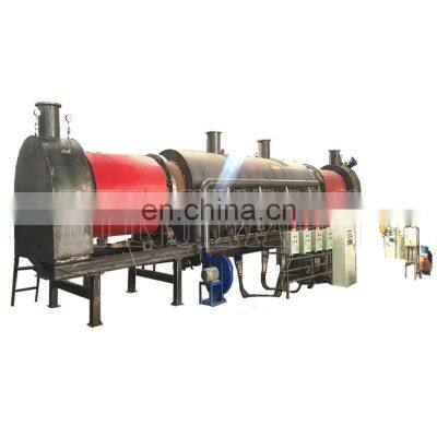 Continuous Wood Chips Charcoal Making Machine Drum Type Peanut Shell Carbonization Furnace Rotary Biochar Carbonizing Stove Kiln