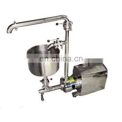 Ucan pipe high shear rotor-stator emulsifier mixer /in-line mixer with hopper and wheels