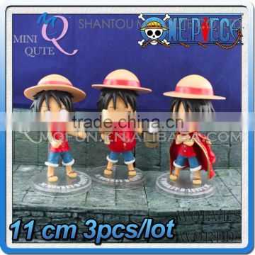 MINI QUTE 11 cm japanese anime Sea poacher Pirates one piece action figure assemble Monkey D Luffy brinquedos boys NO.MQ 063