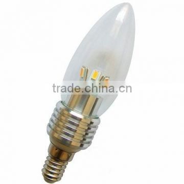 New type high power e17 e14 220V smd bulb led candle light for crystal light