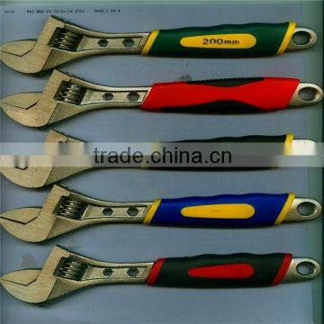 China rubber handle Adjustable spanner