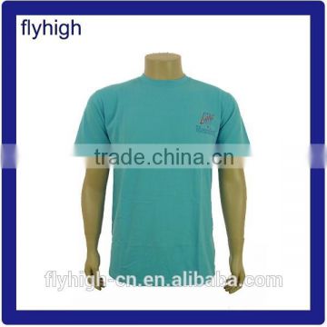 Unisex light blue color slik printing 3XL tee shirt