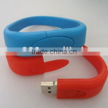2015 new cool hot promotion silicone USB wristband,metal usb drive