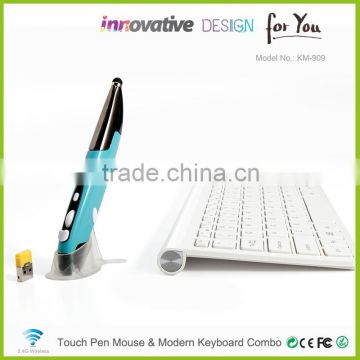 Multi-color keyboard and mouse combo with laser pointer & capacitance pen