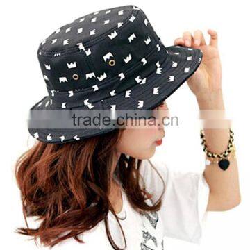 Wholesale Custom Cotton Twill Bucket Hat With printed logo