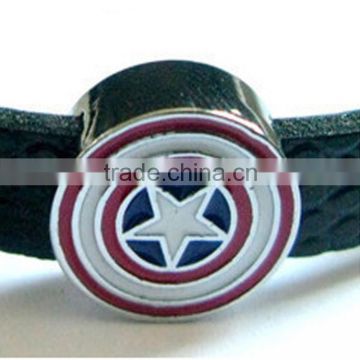2015 Captain America Shield 8mm Slide Charms Cheap Super Hero Beads For Jewellery Making Online