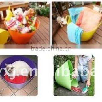 flexible plastic tub with handles,colorful plastic buckets,FlexBag,Flexible basket