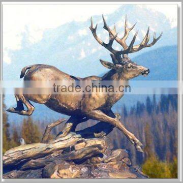 Outdoor Garden Art Bronze Elk Statue Sculpture for Decoration