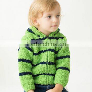 winter / antumn baby outdoor warm soft stripe hooded coat