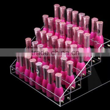 Customized acrylic display ,clear round acrylic nail polish display