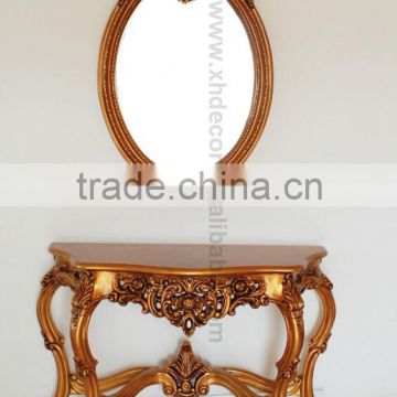 French style Gold Ornate Wall Table Console Foyer antique console table