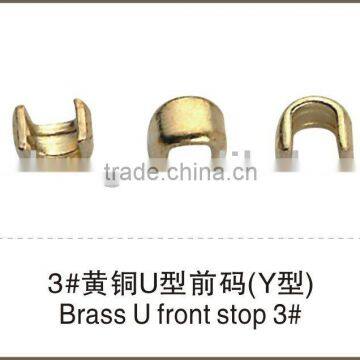 Brass U top stopper No.3 Y type zipper garment accessories