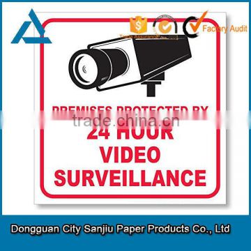 Customized High quality customized video surveillance label