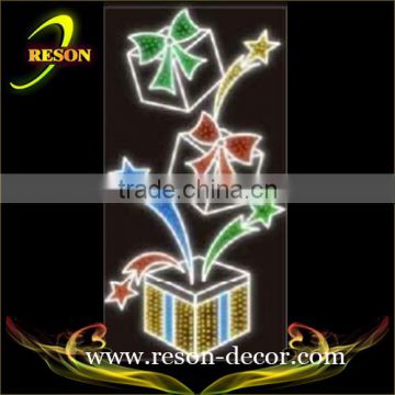 200*100cm Christmas motif lights wrought iron wall decor flowers