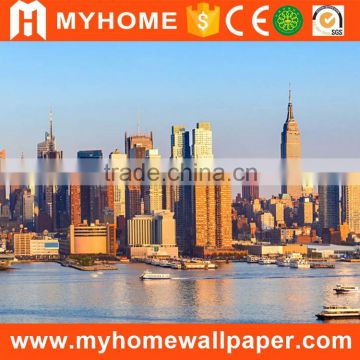 Digital printing night light city wallpaper for office wall decoration                        
                                                                                Supplier's Choice