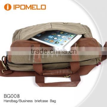 Canvas laptop shoulder bag document bag briefcase