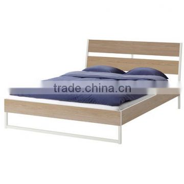 Metal Material and Commercial Furniture General Use Hotel Strong Wood Single Bed Strong Bed Frames