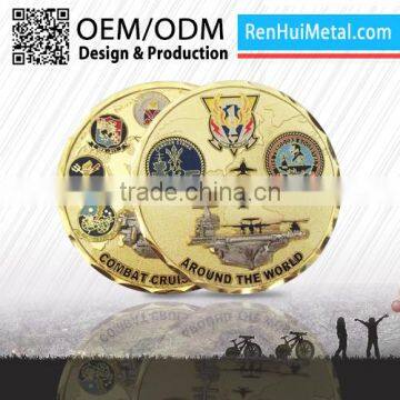 2016 Best Hotsell Cheap custom plating 18k gold coins