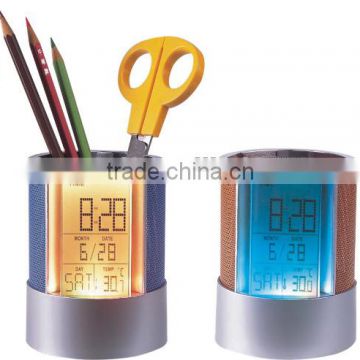 Colorful-Light clock penholder