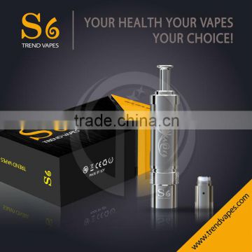 2014 HOTTEST IJOY FashionableTrend Vapes S6 2.0ml S6 Atomizer E Cig with Bottom Dual Coil