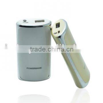 dual USB port power bank with LED torch and power indication 4400-5200mah