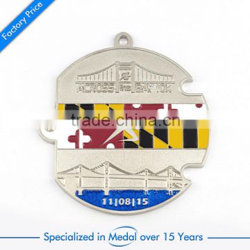 Wholesale 2016 custom 10K marathon medals