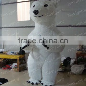 White Inflatable Bear Fur Costume