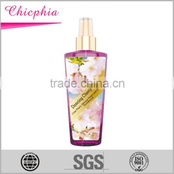 Chicphia New design long lasting Vanilla fragrance body mist from OEM factory