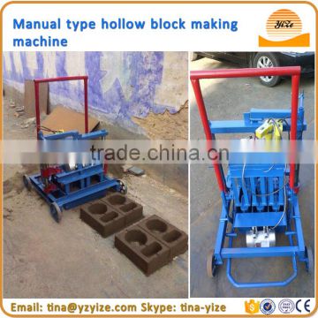 Manual concrete block machine polystyrene hollow block making machine in algeria