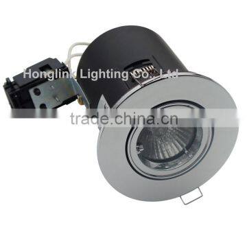 IP20 Chrome Twist lock ring GU10 adjustable Fire Rated downlight