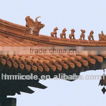 antique Chinese roof tile ceramic traditional style building