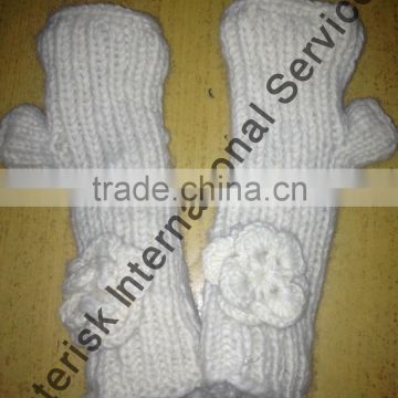 Knitting Woolen Gloves