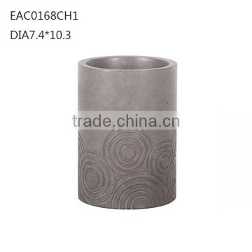 grey pattern cement pen holder concrete storage holder pen jar for office accessories