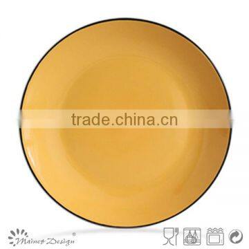 10.5" Color glazed dinner plate ,cheap plate