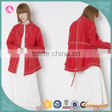 High Quality Latest Design Custom Design Red Jacket Women
