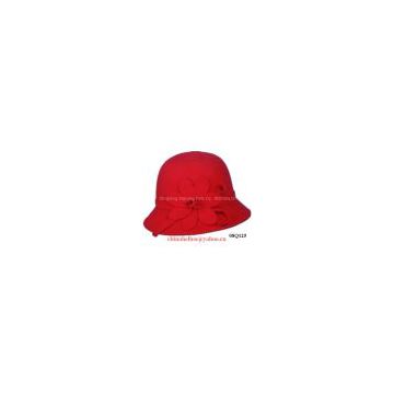 lady's wool felt red hat
