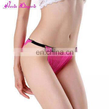 Drop Free shipping Red Rose Color Low Waist Womens Transparent Panties Underwear