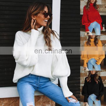 Pullover Long Sleeve Solid Four Color 2020 Fashion New Style Sweater For Women