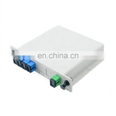 Factory FTTH 1x2 1x4 1x8 1x16 Fiber Optic PLC Splitter single-mode G657A SC UPC/APC Connector PLC Box Splitter
