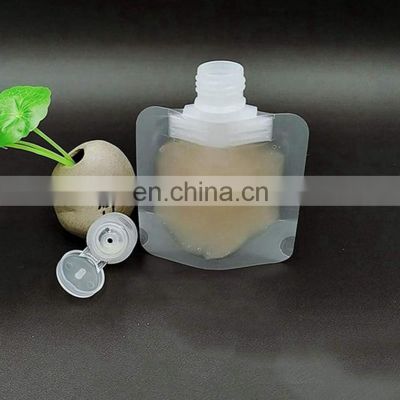 Newest Customized Stand Up Spout Pouch For Cosmetic with Spout with Nozzle