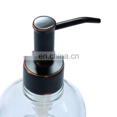 LongAn Factory Non-Refillable Lotion Pump Matte Cosmetic Bottle Stainless 24Mm Gold Silver Pump And White Lotion Pump
