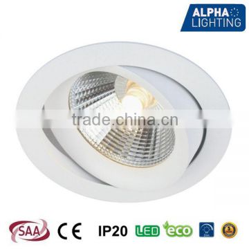 18W IP rated High CRI dimmable ajustable 18W cob led downlight,led downlight dimmable