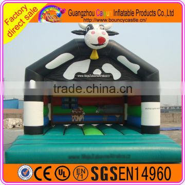 Cow design inflatable bouncer, air jumping castle for kids party