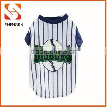 SJ-L6014 Cool stripe cotton dog t shirts pet summer clothes